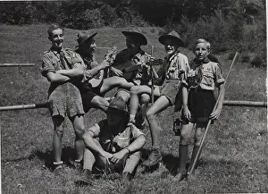 Informal: Boy scouts in camp, Czechoslovakia