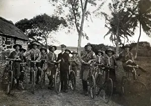 Mauritius: Boy scouts on a cycling expedition, Mauritius