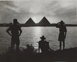 Silhouetted: Boy scouts in Egypt