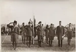 Farouk: Boy scouts with King Farouk, Egypt