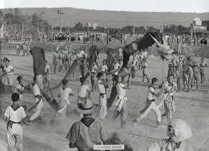 Nanjing: Boy Scouts perform Devil Dances, Nanking, China