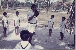 Polynesian: Boy scouts on Tuvalu, Gilbert Islands, Pacific