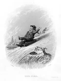 Sledging: BOY SLEDGING 1842