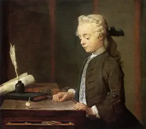 Chardin: Boy with a Top, by Chardin