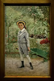 Infancy: Boy with a Wheelbarrow, 1880, by Ernst Josephson