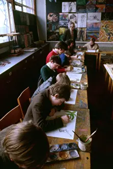 Sectarianism: Boys in an art class, Northern Ireland