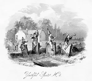 Proper: BOYS IN CEMETERY