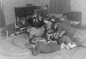 Fascination: Boys Club evening activities, train sets, February 1932