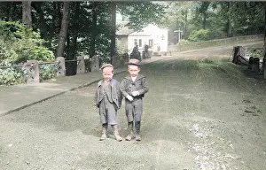 The Battersby Collection: Two boys on Dan Bank, Marple, Cheshire