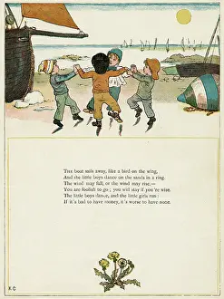 Buoy: Four boys dancing on a beach