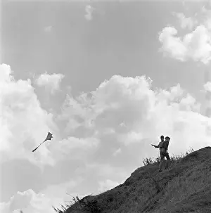 Brill: Boys Flying A Kite