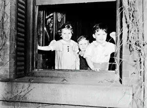 Homewood: Two Boys One Girl Standing at Open Window of Orphanage