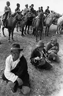 Gobi: Boys on their horses, North Gobi, Mongolia