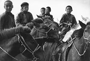 Gobi: Boys on their horses, South Gobi, Mongolia