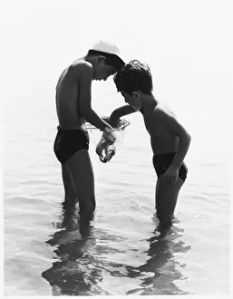 They Ve: BOYS HUNTING FOR CRABS