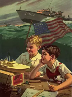 Visions: Boys making Model PT Boat