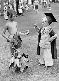 Schoolmaster: Boys masqueraded as modern Adam and schoolmaster