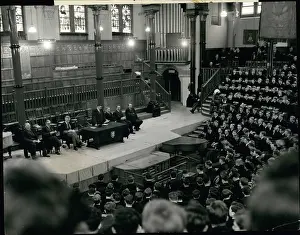 Talented: Boys and masters in assembly at Harrow School