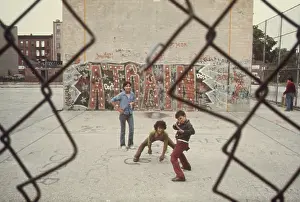 Brooklyns: Three boys at play in Brooklyn's Lynch Park ?