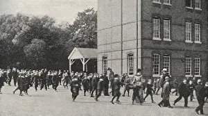 Supervising: Boys Playground, Lambeth Schools, West Norwood, London