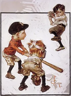 Batter: Boys Playing Baseball