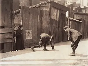 Craps: Boys playing a dice game, from original ?