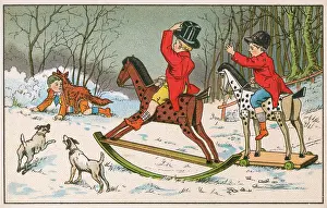 Hore: Three boys playing at Fox Hunting