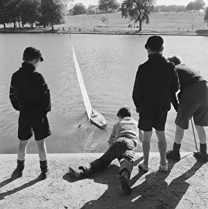 Whitestone: Boys Playing With Toy Yachts