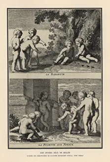 Dadresse: Boys playing variants of marbles: rangette and fossette