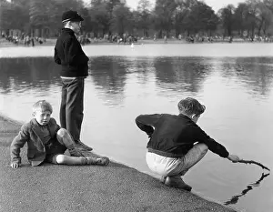 Sandles: BOYS AT POND