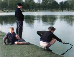 Sandles: BOYS AT POND