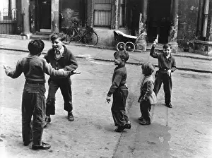 Quarreling: TWO BOYS QUARREL 1957