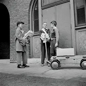 Recycle: Boys - Recycle - Newspaper - WWII