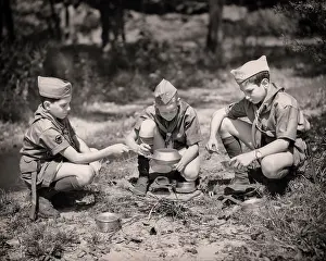 Thrifty: Three Boys Scouts Cooking