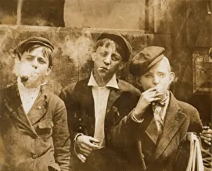Skeeters: boys smoking, original caption: A.M. Monday, ?