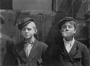 Skeeters: Boys smoking, original caption: A.M. Monday, ?