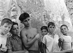 Teeshirts: Six boys in southern Italy