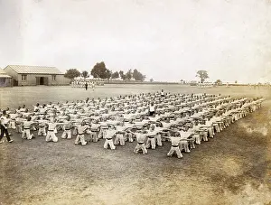 Ganges: Boys in training, physical drill, Shotley Barracks, WW1