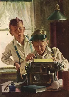 Typewriters: Boys and Typewriter