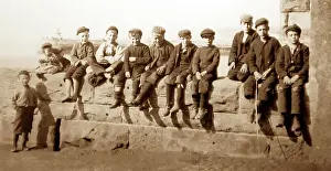 Whitehaven: Boys at Whitehaven harbour