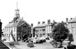 Brackley: Brackley, Town Hall and Market Place c1955