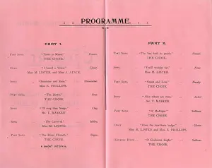 Choral: Bradford workhouse concert programme