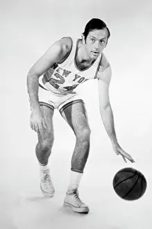 Dribbling: Bill Bradley, portrait ca. 1970s.. ?