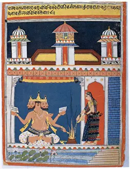 Absolute: Brahma, Hindu Absolute, receiving an offering