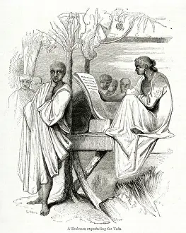 Caste: Brahmin expounding the Veda, India