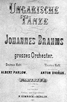 Orchestral: Brahms, Johannes, German composer, 7.5.1833 -