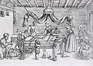 Neurosurgery: Brain surgery in the 16th century. A surgeon ?