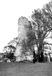Bramber: Bramber, Castle Ruins c1950