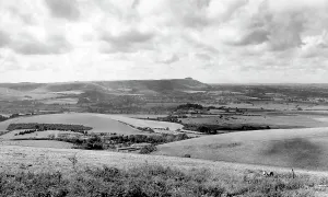 Bramber: Bramber, the Downs c1965