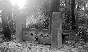Bramhall: Bramhall Hall, Cheshire - the stocks
